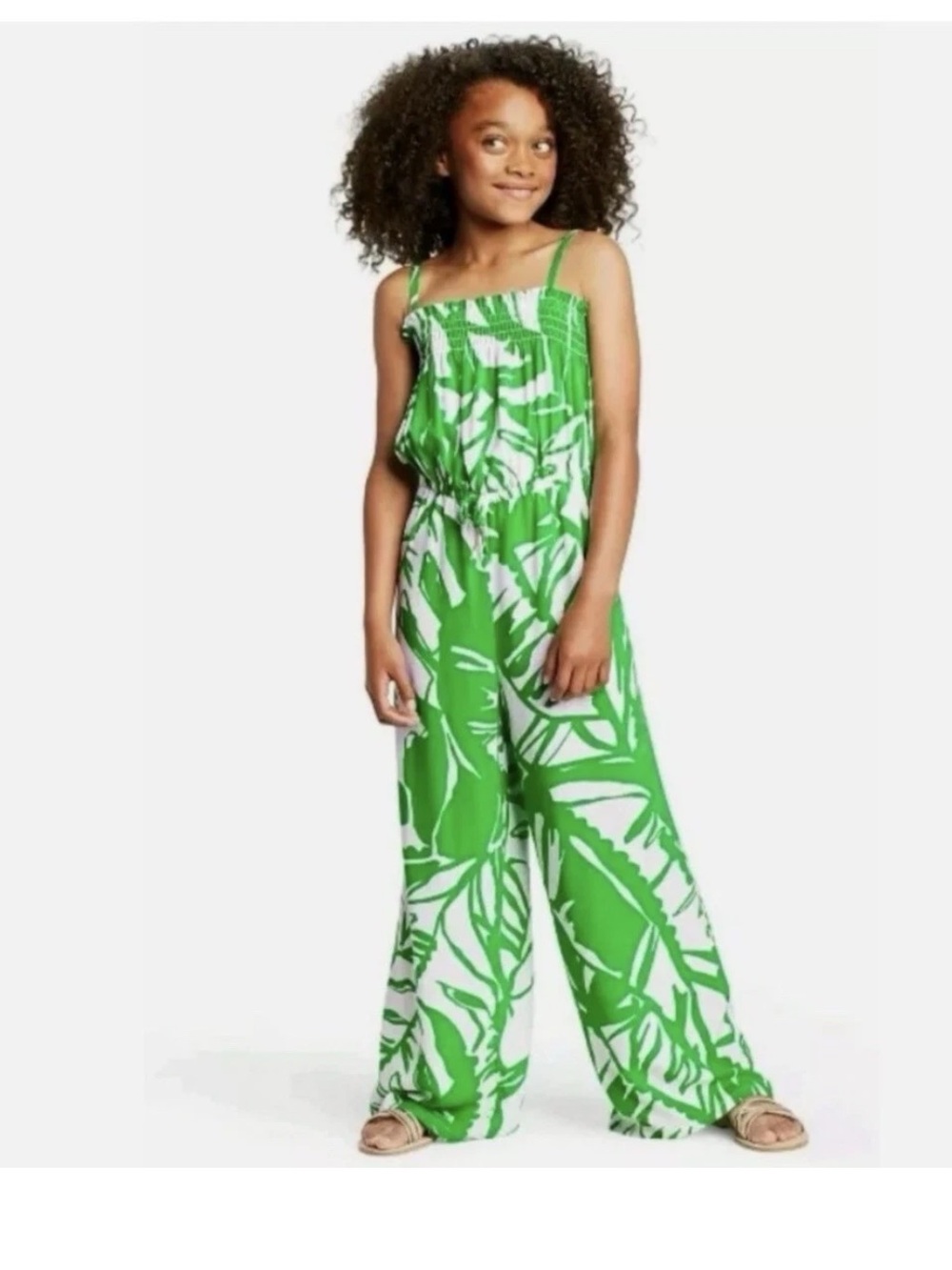 Lilly Pulitzer X Target Green Tropical Jumpsuit Sz 16 (XL)